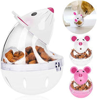 HKM-085779 Interactive Cat Slow Feed Treat Ball - Tumbler Shaped Pet Food Feeder Toy for Cats