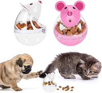 HKM-085779 Interactive Cat Slow Feed Treat Ball - Tumbler Shaped Pet Food Feeder Toy for Cats