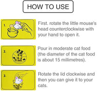 HKM-085779 Interactive Cat Slow Feed Treat Ball - Tumbler Shaped Pet Food Feeder Toy for Cats