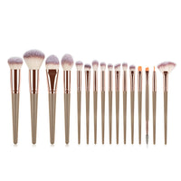 HKM-213587 16-Piece Professional Makeup Brush Set with Plastic Handles for Flawless Application