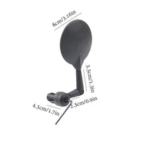 HKM-147027 Bicycle Rearview Mirror with Reflector Attachment for Enhanced Safety