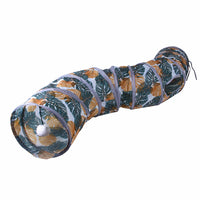 HKM-674771 Foldable Polyester Cat Tunnel Toy - Multiple Print Designs with Various Pass Options