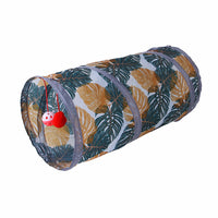 HKM-674771 Foldable Polyester Cat Tunnel Toy - Multiple Print Designs with Various Pass Options