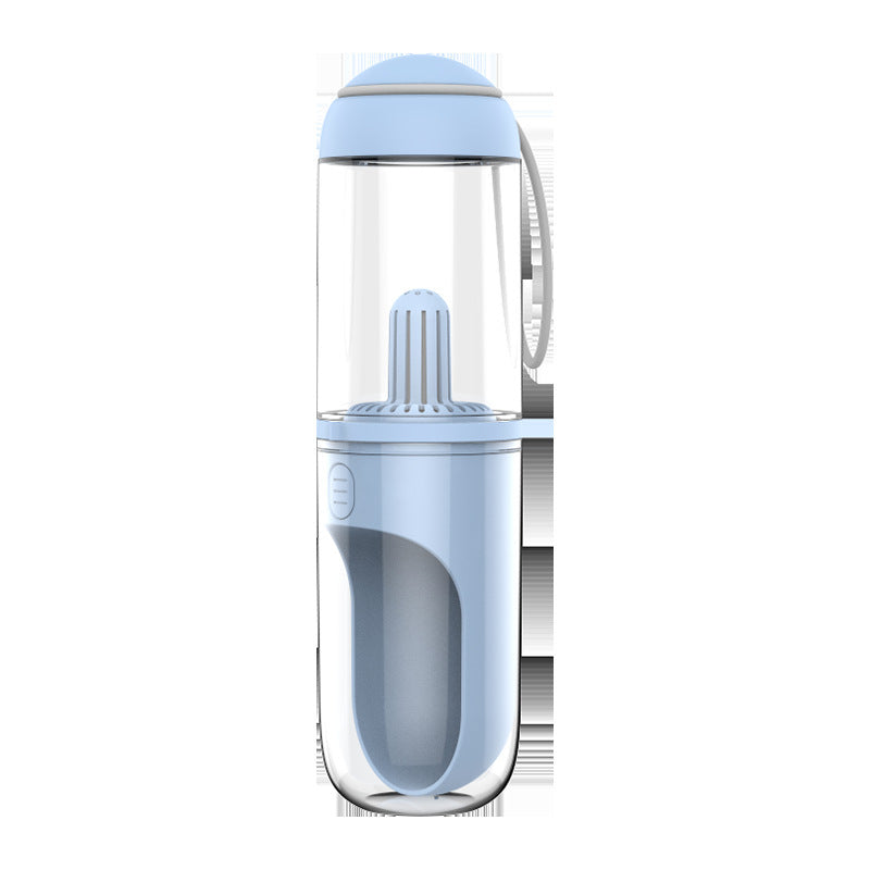 HKM-801043 Pet Travel Water Bottle for Cats and Dogs - 330ML Outdoor Cup with Filter, Made of ABS, PC, and Silicone, 60°C Temperature Resistant