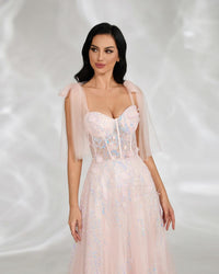 HKM-400467 Elegant Pink Evening Dress for Women - Stunning EZ25133 Design