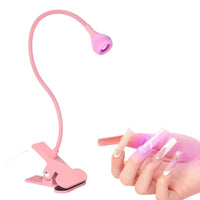 HKM-501011 Adjustable Gooseneck UV Nail Lamp with USB Clip for Efficient Nail Polish Curing