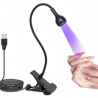 HKM-501011 Adjustable Gooseneck UV Nail Lamp with USB Clip for Efficient Nail Polish Curing