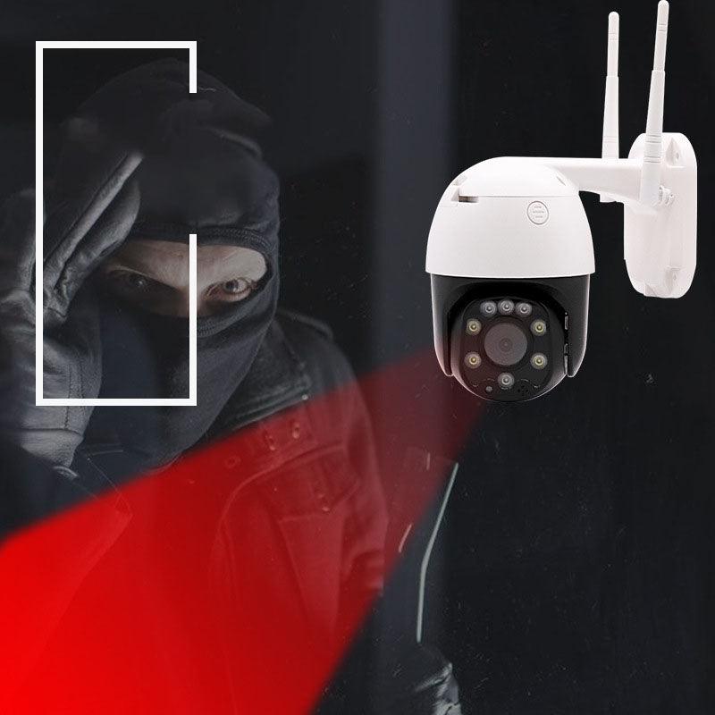 KTX-774035 High-Definition Wi-Fi Outdoor Dome Camera with Remote Intercom and Waterproof Design