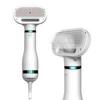 HKM-130771 Ergonomic Pet Hair Dryer Comb with Retractable Design and Adjustable Heat Settings