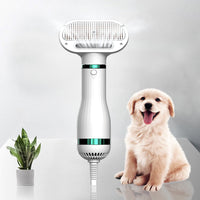 HKM-130771 Ergonomic Pet Hair Dryer Comb with Retractable Design and Adjustable Heat Settings