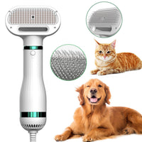 HKM-130771 Ergonomic Pet Hair Dryer Comb with Retractable Design and Adjustable Heat Settings