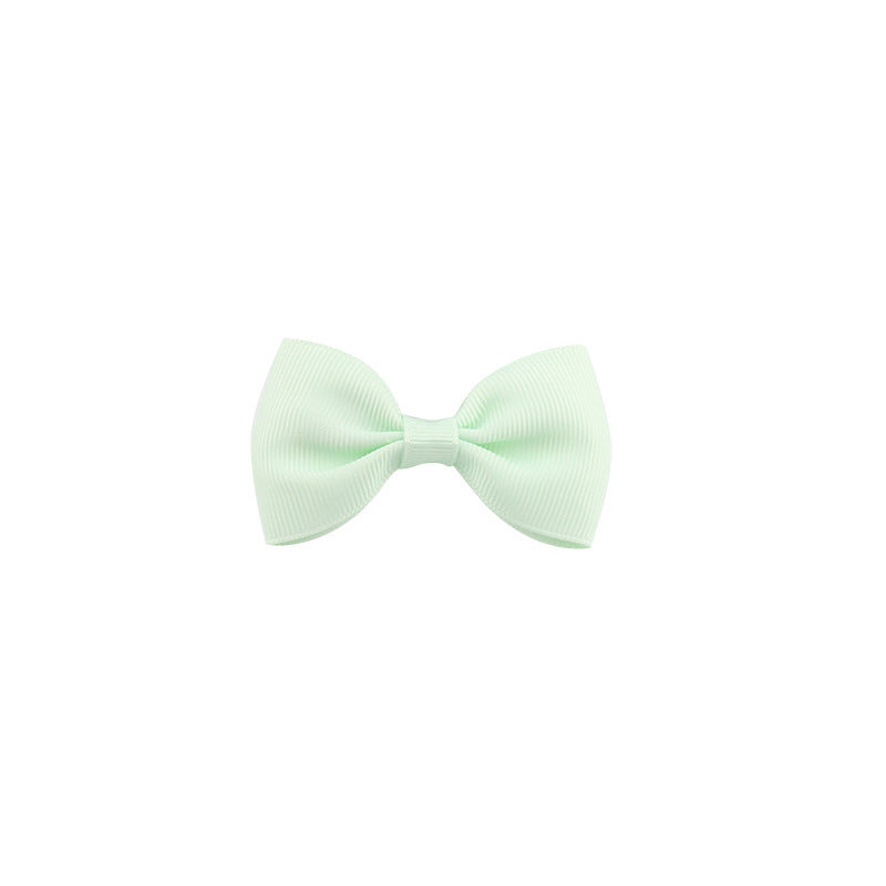 HKM-112339 Colorful Large Bow Tie Hair Clip for Children - Eco-friendly Polyester with Stainless Steel Clip