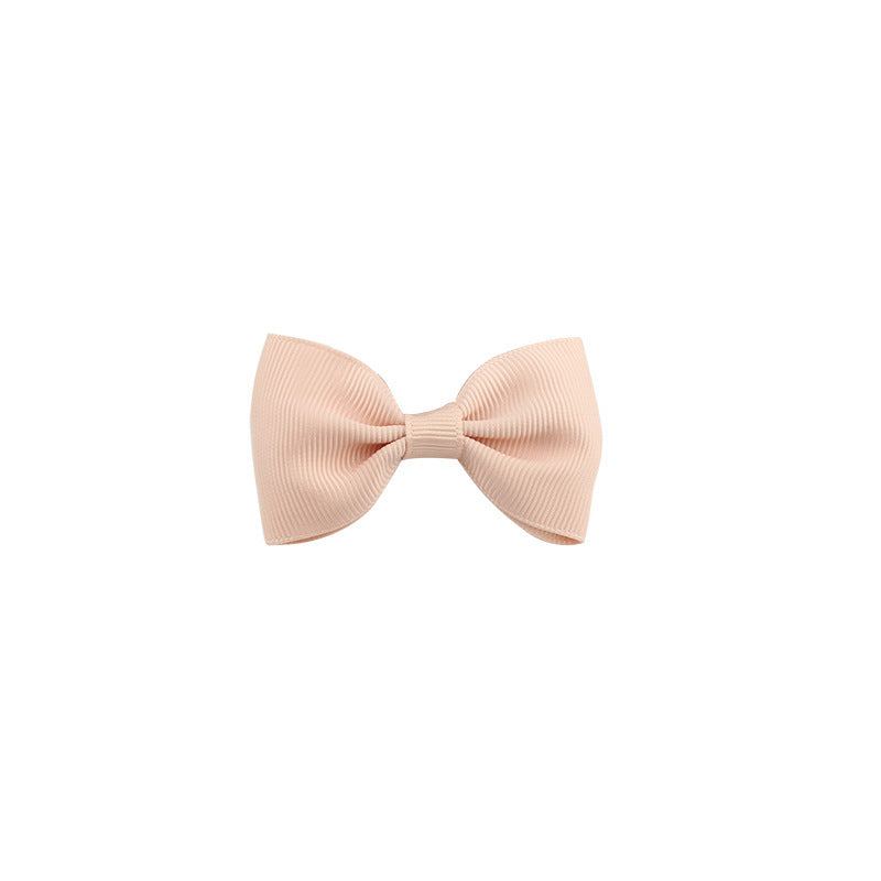 HKM-112339 Colorful Large Bow Tie Hair Clip for Children - Eco-friendly Polyester with Stainless Steel Clip