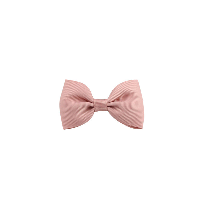 HKM-112339 Colorful Large Bow Tie Hair Clip for Children - Eco-friendly Polyester with Stainless Steel Clip