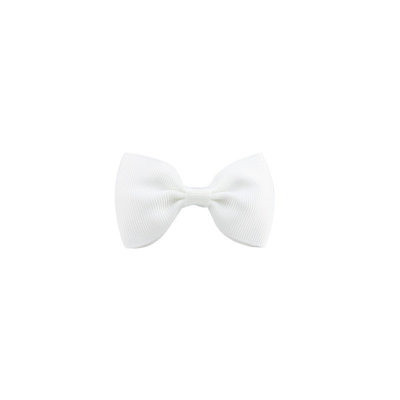 HKM-112339 Colorful Large Bow Tie Hair Clip for Children - Eco-friendly Polyester with Stainless Steel Clip