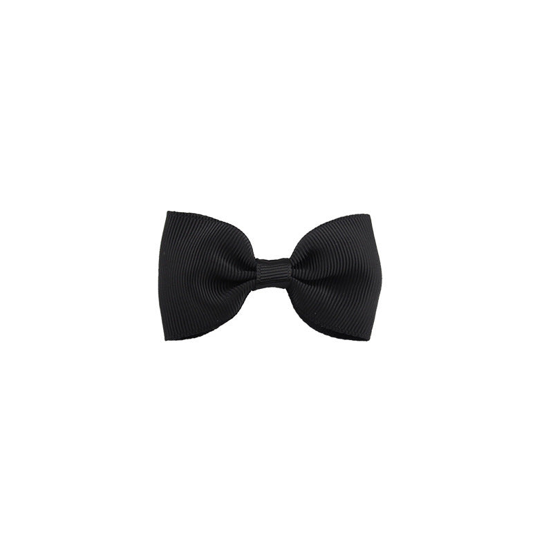 HKM-112339 Colorful Large Bow Tie Hair Clip for Children - Eco-friendly Polyester with Stainless Steel Clip
