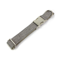 HKM-724691 Gentleman Gray Polyester Dog Collar with Leash for Outdoor Walking