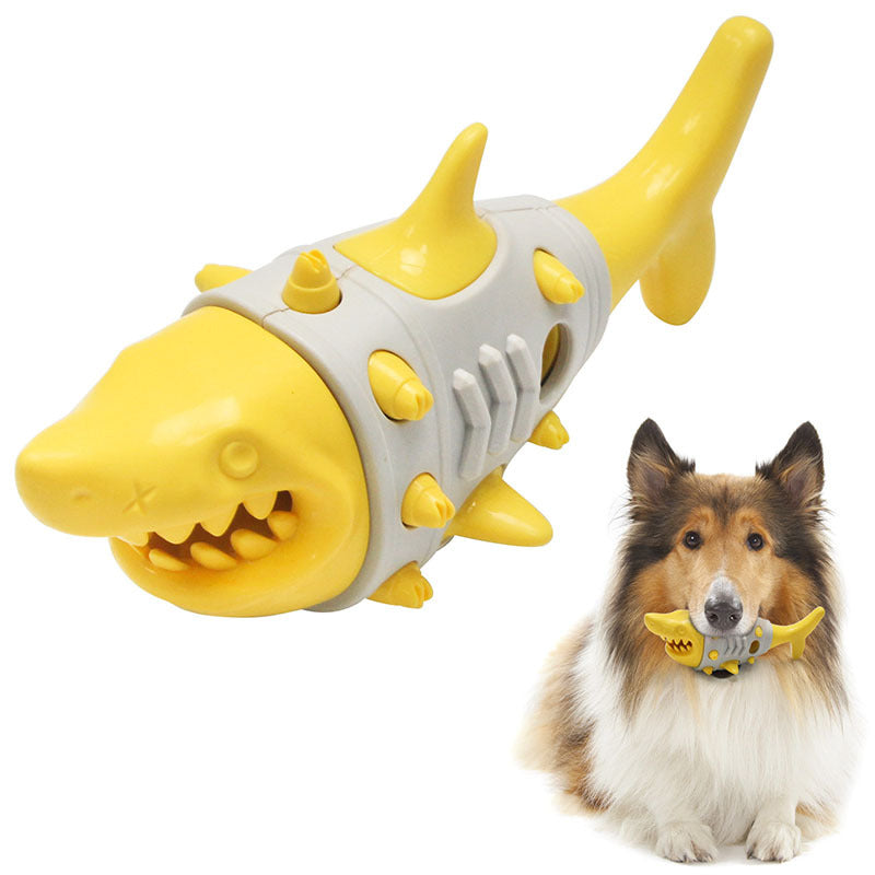 HKM-541395 Durable Dog Teething Toy with Shark-Tooth Design for Effective Cleaning and Bite Resistance