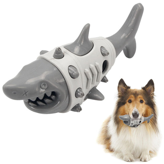 HKM-541395 Durable Dog Teething Toy with Shark-Tooth Design for Effective Cleaning and Bite Resistance