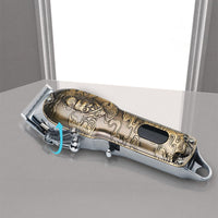 HKM-942739 LCD Digital Hair Clipper with Stainless Steel Blades and All-Metal Body, 4-Hour Runtime, Model JM-106