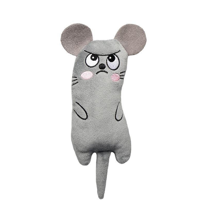 HKM-180627 Plush Embroidered Cat Chew Toys in Assorted Colors - 5.5x16cm