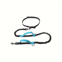HKM-134035 Adjustable Hands-Free Dog Leash with Durable Nylon Waist Belt for Running and Walking