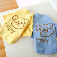 HKM-729491 Happy Puppy Two-Legged Clothing - Blue & Yellow Bottoming Shirt for Pets