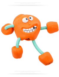 HKM-573011 Milk-Flavored Rubber Dog Toy with Cotton Rope - Various Fun Styles for Interactive Play