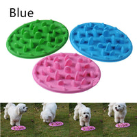 HKM-321875 Pet Slow Feeder Silicone Bowl - Anti-Choke Design, Available in Blue, Pink, and Green, 24.5 x 18 x 3 mm, 135G