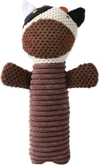 HKM-375251 Durable Squeaky Plush Dog Chew Toy for Small, Medium, and Large Breeds - Dental Cleaning and Massage Aid