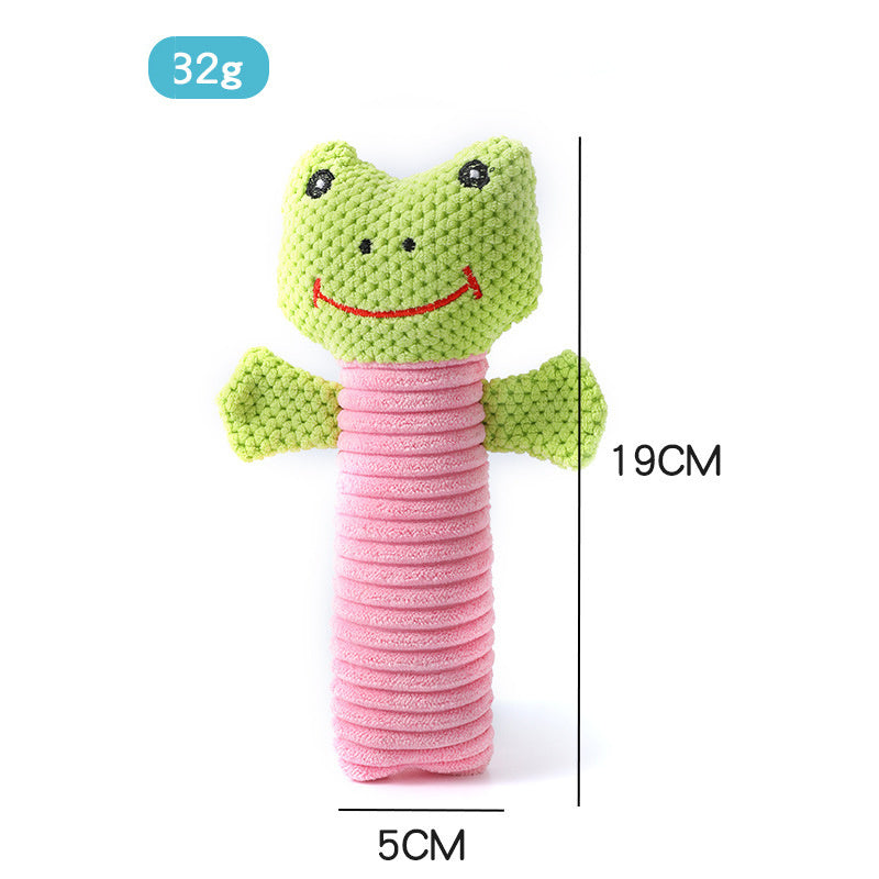HKM-375251 Durable Squeaky Plush Dog Chew Toy for Small, Medium, and Large Breeds - Dental Cleaning and Massage Aid
