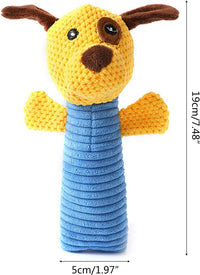 HKM-375251 Durable Squeaky Plush Dog Chew Toy for Small, Medium, and Large Breeds - Dental Cleaning and Massage Aid