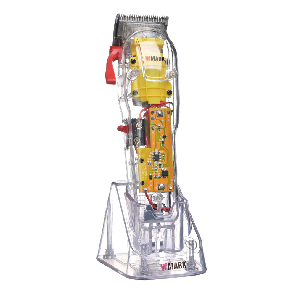 HKM-643859 Transparent Rechargeable Hair Clipper with High Carbon Steel Blades, 240 Min Runtime and 7300RPM Motor