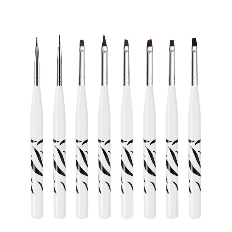 HKM-824083 Crystal Silica Gel Dot Drill Paint Pen Set - 15 Portable Brushes with Wooden Handles