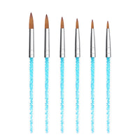 HKM-824083 Crystal Silica Gel Dot Drill Paint Pen Set - 15 Portable Brushes with Wooden Handles