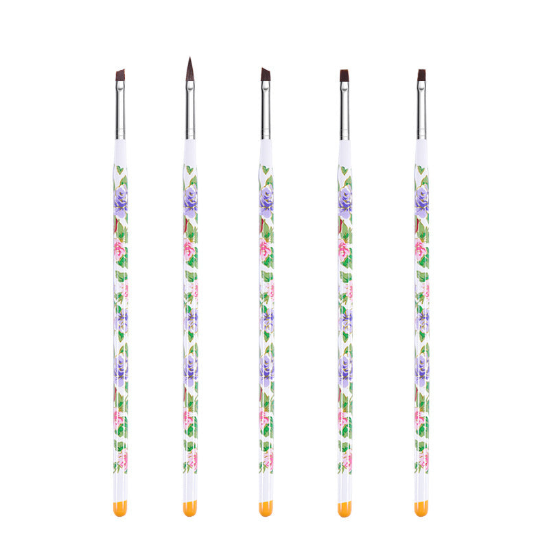 HKM-824083 Crystal Silica Gel Dot Drill Paint Pen Set - 15 Portable Brushes with Wooden Handles