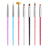HKM-824083 Crystal Silica Gel Dot Drill Paint Pen Set - 15 Portable Brushes with Wooden Handles