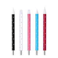 HKM-824083 Crystal Silica Gel Dot Drill Paint Pen Set - 15 Portable Brushes with Wooden Handles