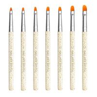 HKM-824083 Crystal Silica Gel Dot Drill Paint Pen Set - 15 Portable Brushes with Wooden Handles