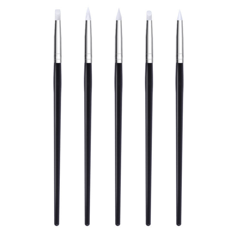 HKM-824083 Crystal Silica Gel Dot Drill Paint Pen Set - 15 Portable Brushes with Wooden Handles
