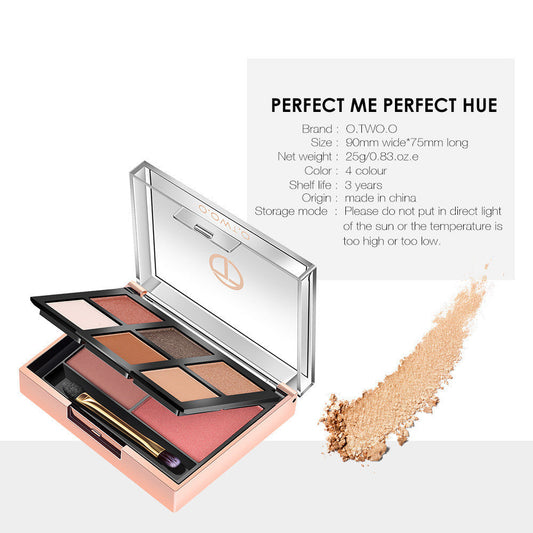 HKM-177363 O.TWO.O 8-Color Eyeshadow Palette for Even Skin Tone and Concealment