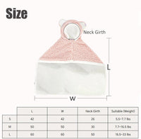HKM-465043 Polar Fleece Cape Blanket with Hood for Dogs and Cats, Cozy Winter Pet Costume