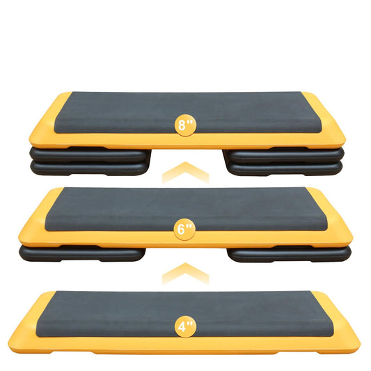 HKM-755795 Adjustable Aerobic Stepper with Four Height Options for Fitness Training and Exercise