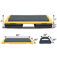 HKM-755795 Adjustable Aerobic Stepper with Four Height Options for Fitness Training and Exercise