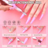 HKM-921235 20-Color Acrylic Nail Dip Kit with UV Light, Drill, Base & Top Coat for DIY Nail Art