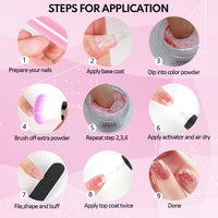 HKM-921235 20-Color Acrylic Nail Dip Kit with UV Light, Drill, Base & Top Coat for DIY Nail Art