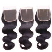 HKM-436563 Real Human Hair Body Wave 4X4 Lace Closure - Multiple Lengths Available