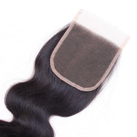 HKM-436563 Real Human Hair Body Wave 4X4 Lace Closure - Multiple Lengths Available