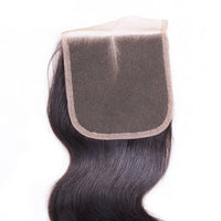 HKM-436563 Real Human Hair Body Wave 4X4 Lace Closure - Multiple Lengths Available