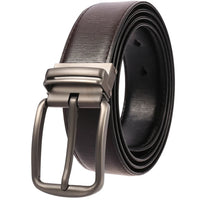 HKM-164499 Genuine Leather Men's Ratchet Belt with Customisable Pin Buckle - Model Ly35-3950-2